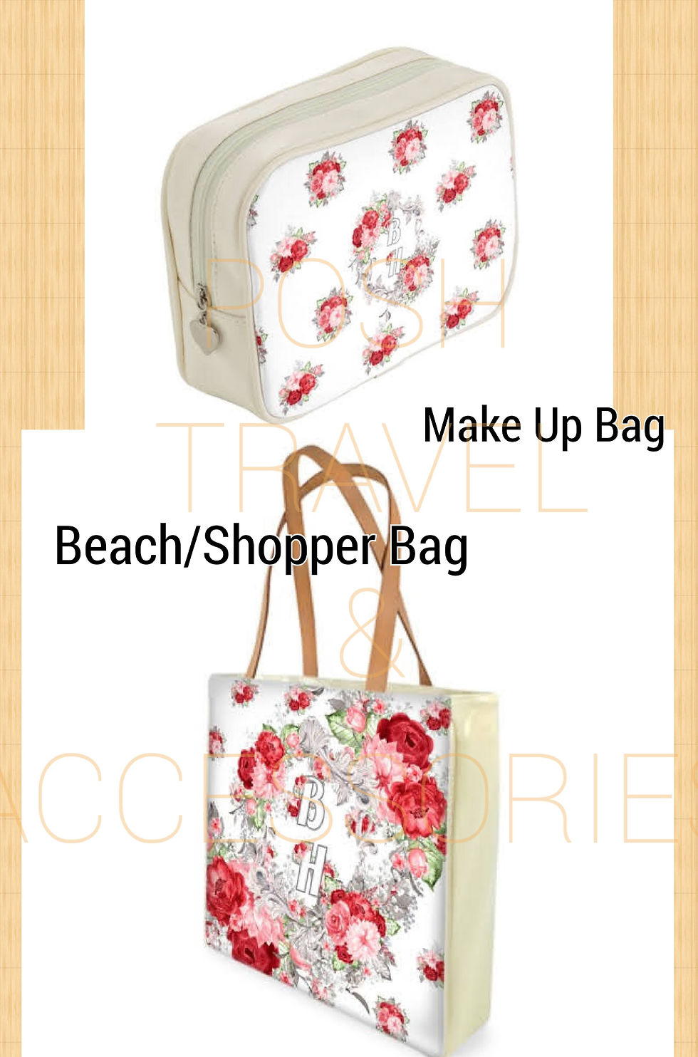 Thumbnail: Posh Travel and Accessories Bespoke Red and White Flowers Collection