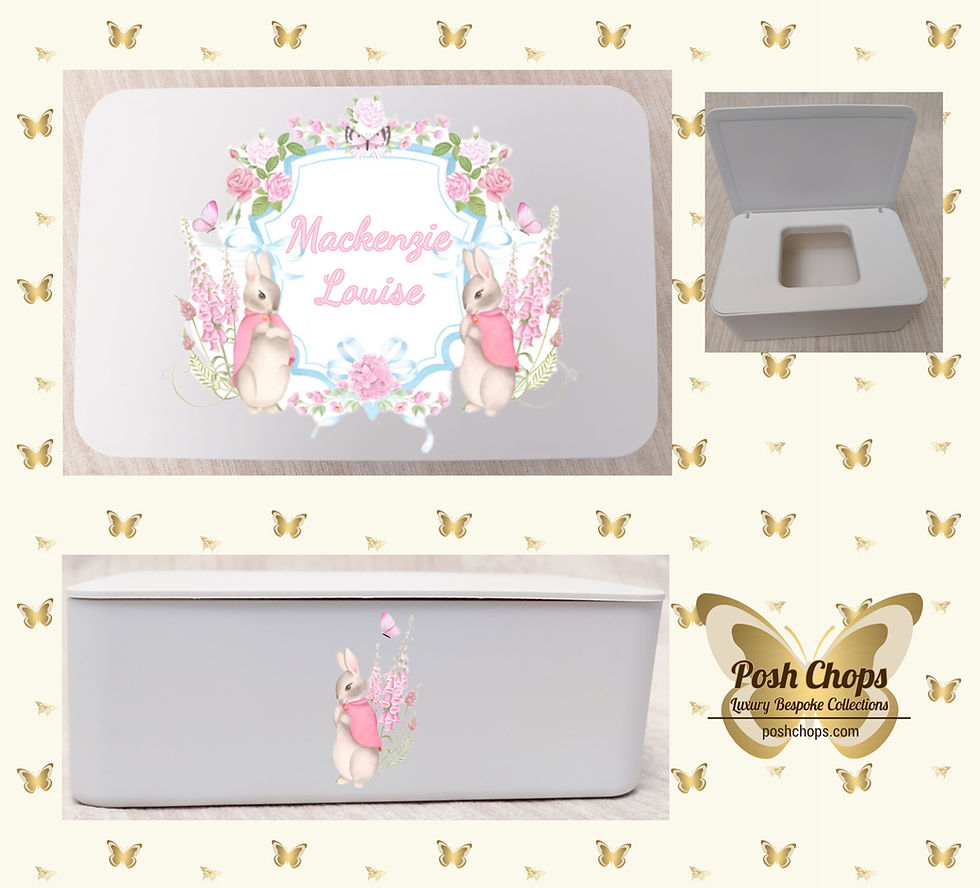 Thumbnail: Posh Baby Bespoke Peter & Flopsy Crest Bathware Collection