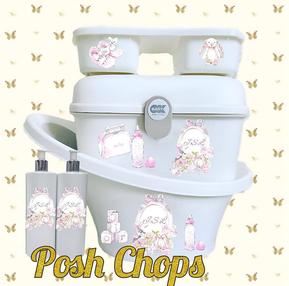 Thumbnail: Posh Baby Bespoke Lets Play Pink or Blue Baby Bathware and Changing Mats