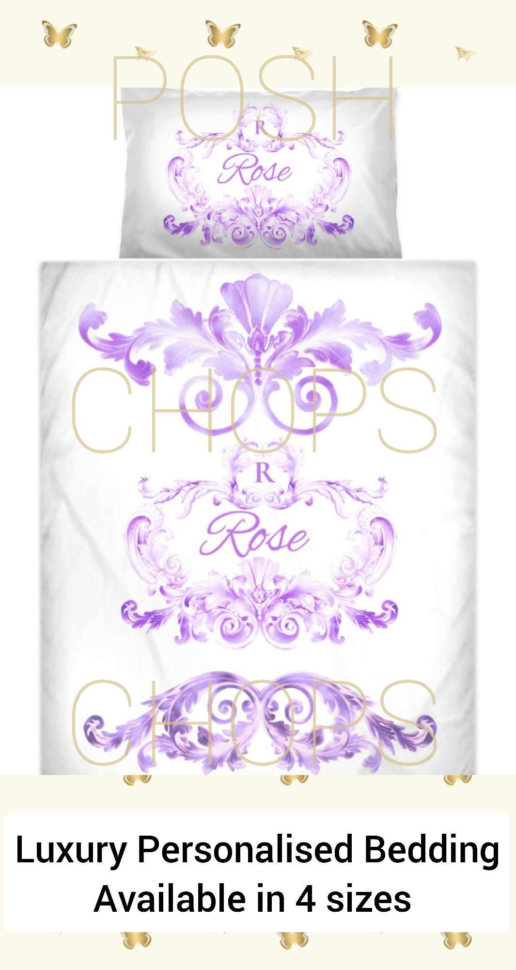 Posh Bedroom French Fancy Purple Bespoke Collection