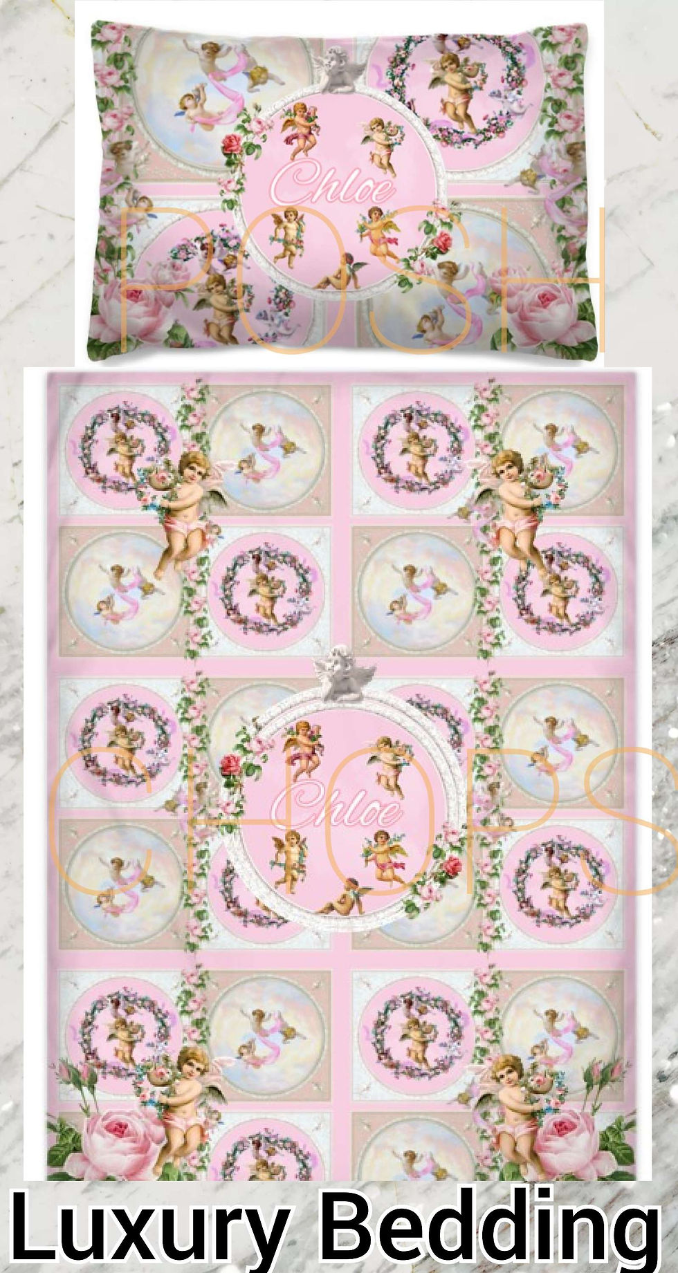 Posh Bedroom A Cherubs Blessing Personalised Bespoke Collection