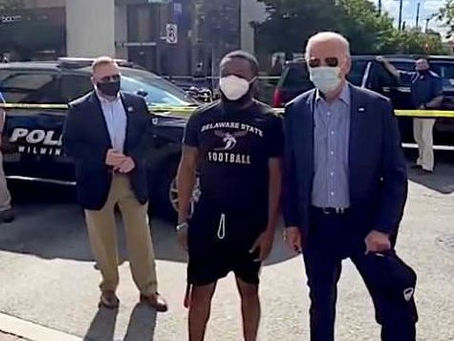 Biden Poses with Floyd Protesters in NC as Left-Wing Terrorists Riot, Loot & Burn Buildings