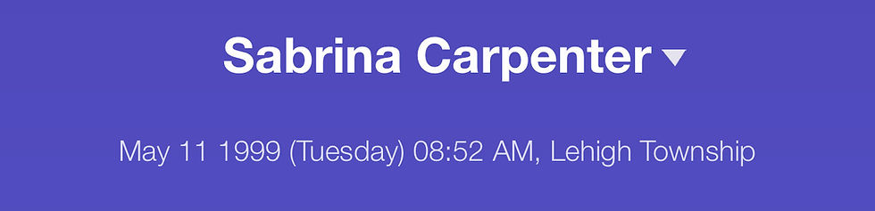 Sabrina Carpenter's Vedic Astrology Chart Analysis