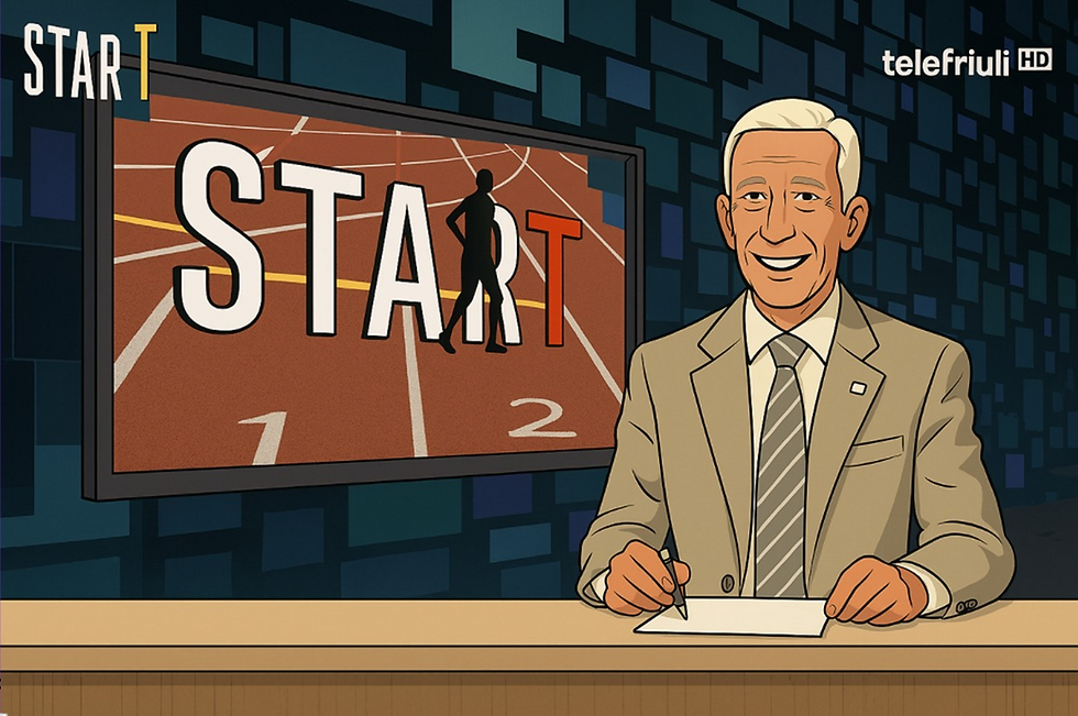 Renato Bonin tra un servizio e l'altro di Start sua "creatura"