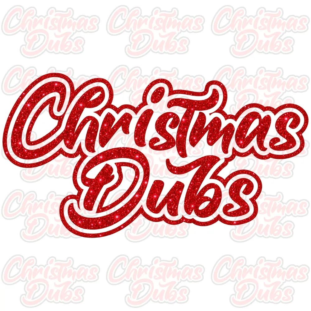 Glitter Christmas Dubs Sticker