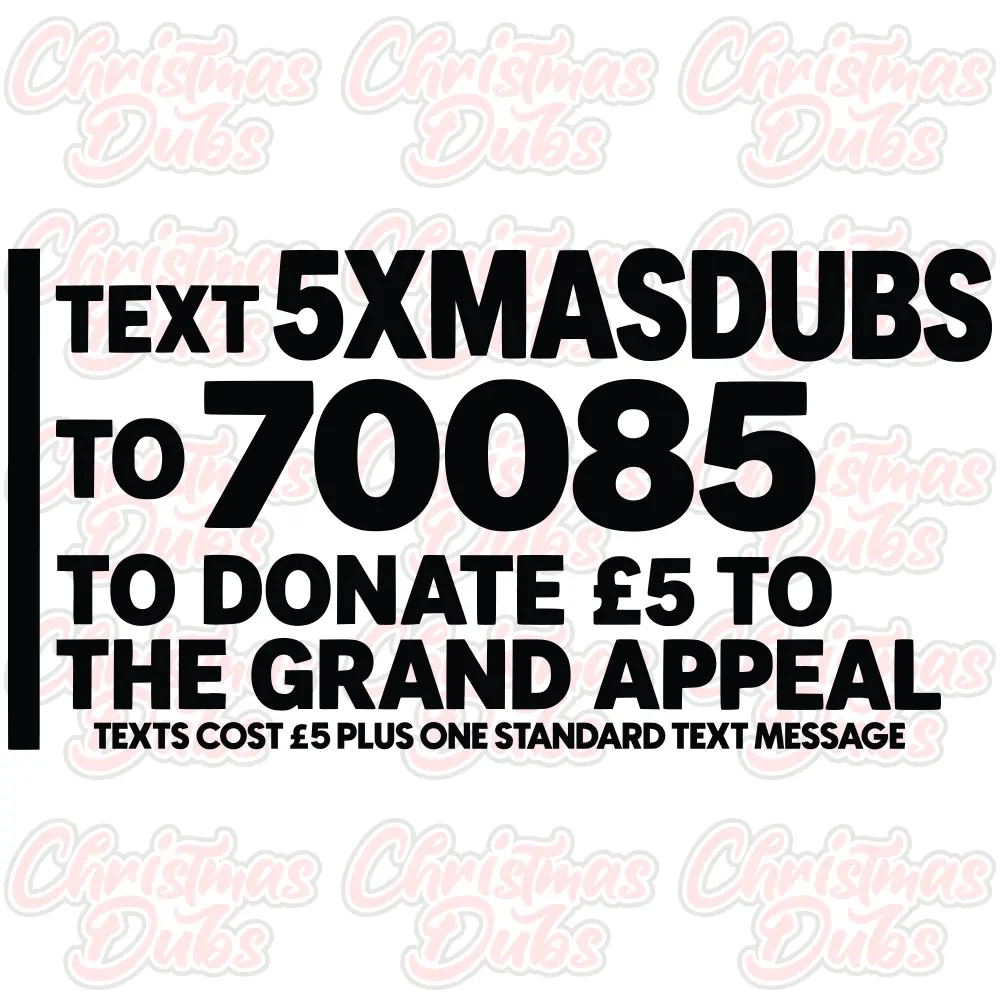 Text to Donate Rear 1/4 Sticker