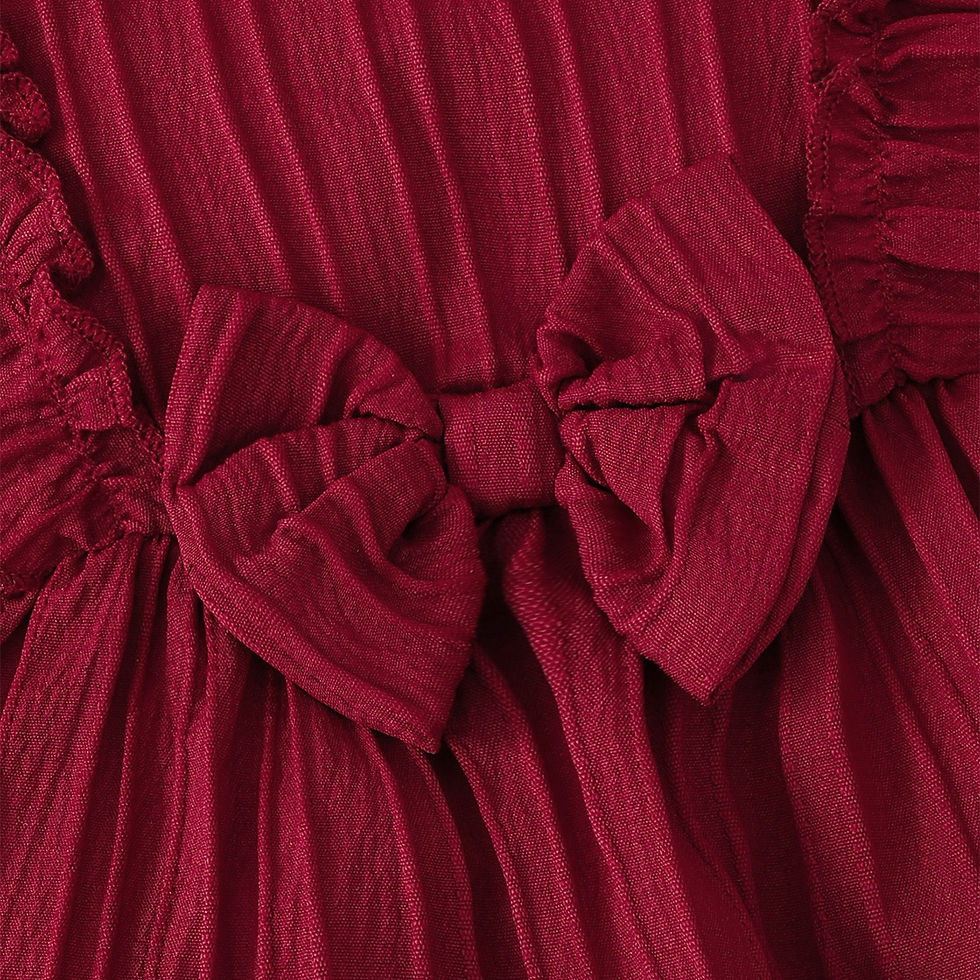 Thumbnail: Little Ruby Bow Dress Set