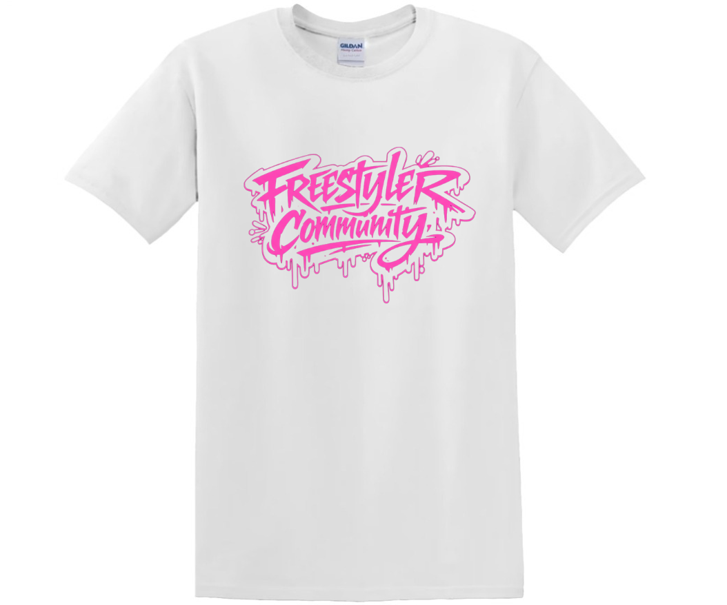 T-Shirt "Freestyler Community" – Logo Signature rose
