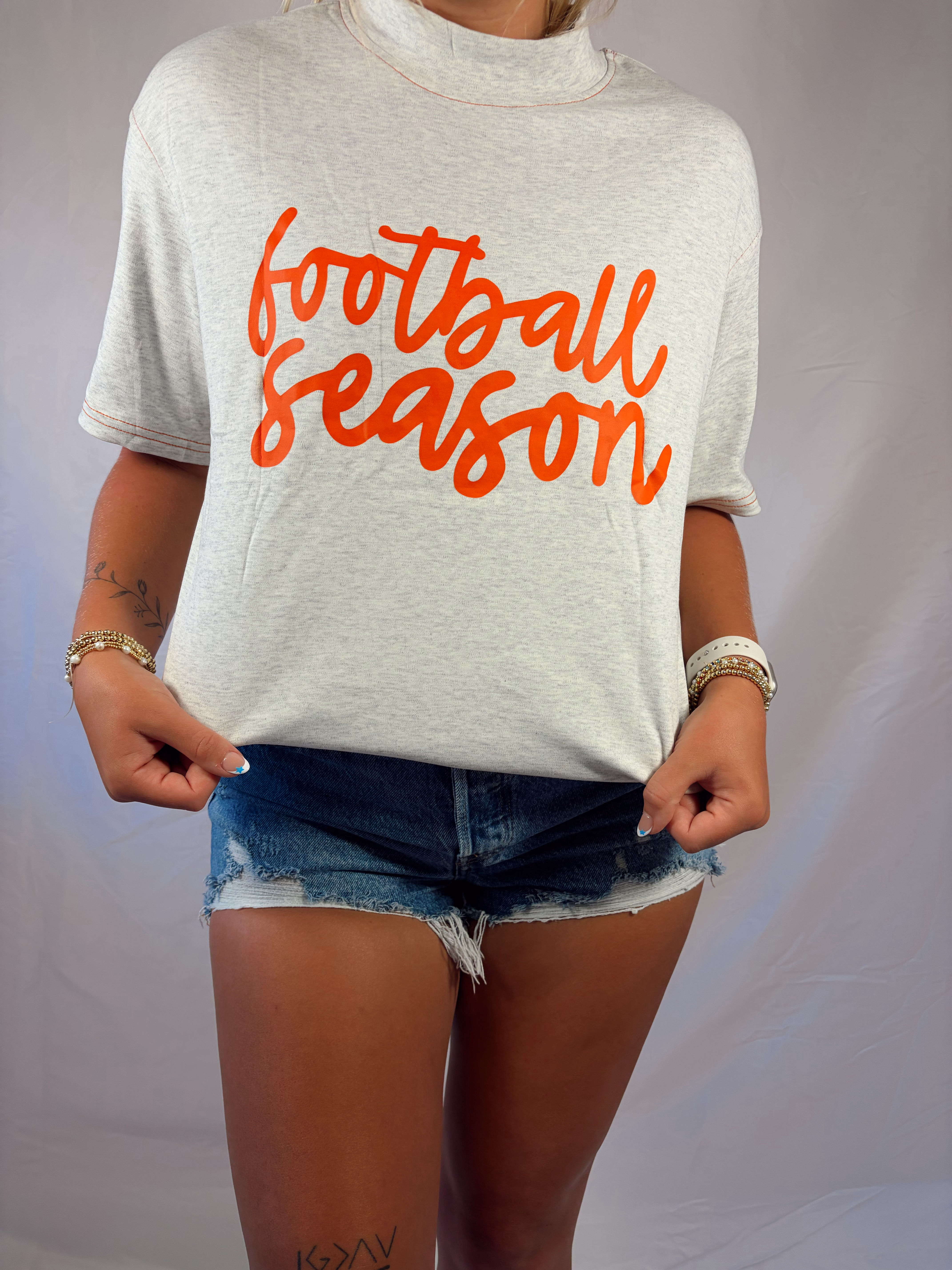 Light Grey Reversible Football T-Shirt