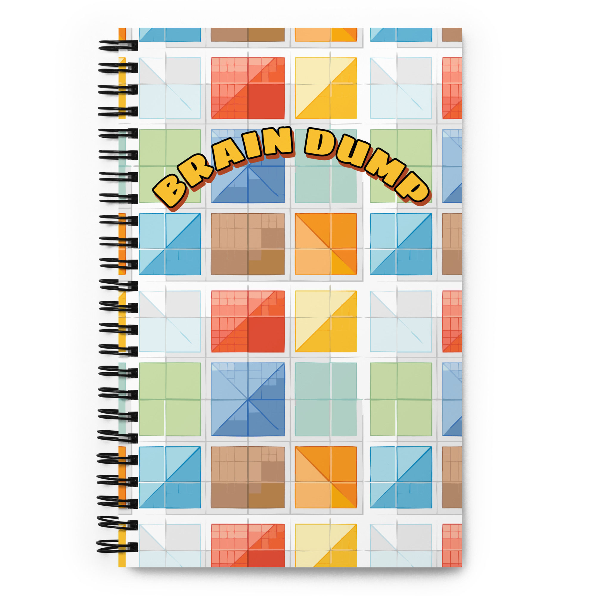 Quirky Pickle Brain Dump 9-panel tone-on-tone spiral notebook