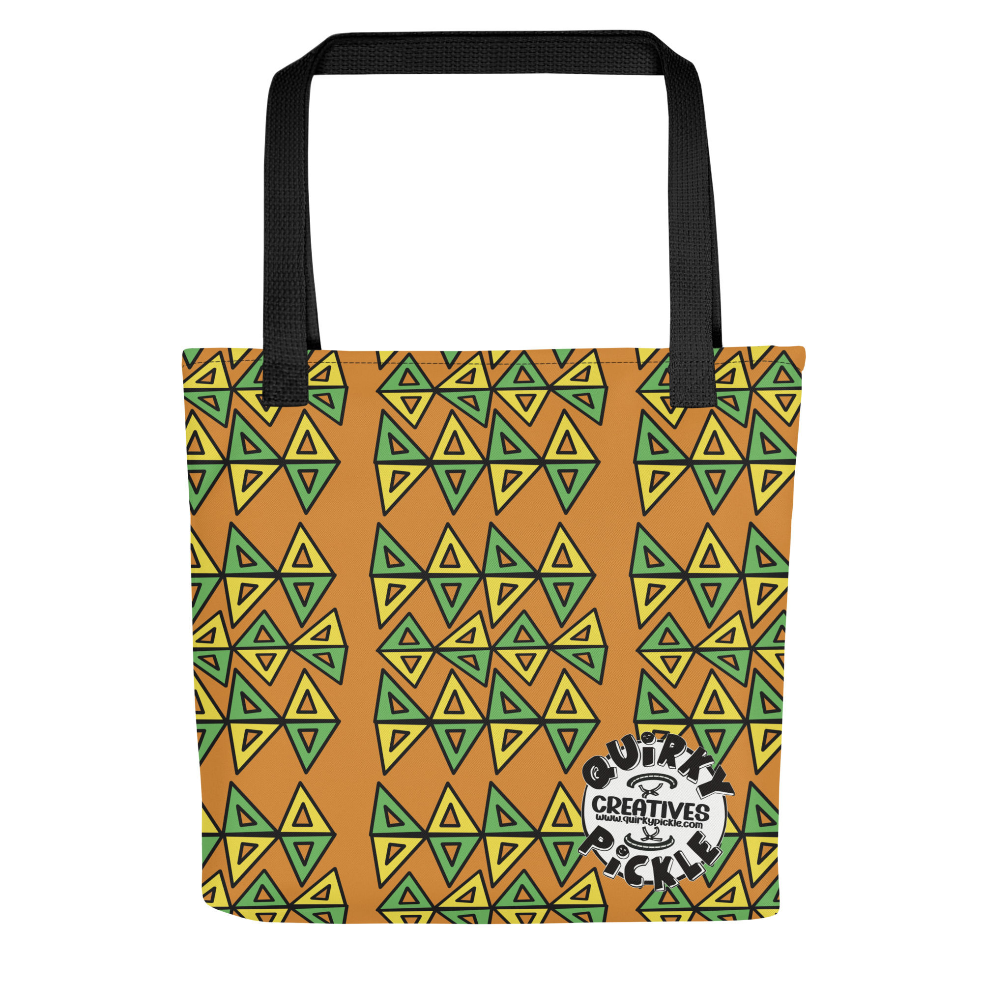 Quirky Pickle trigon tote bag