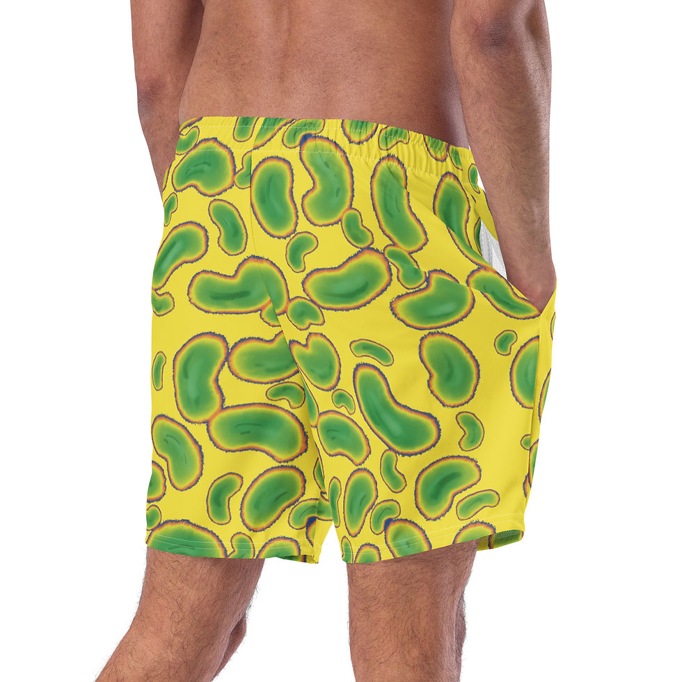 Thumbnail: Glow Pickle (Green on Yellow) UPF 50+ Swim Trunks