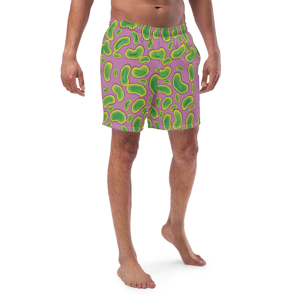 Miniaturbild: Glow Pickles on Pink UPF 50+Swim Trunks