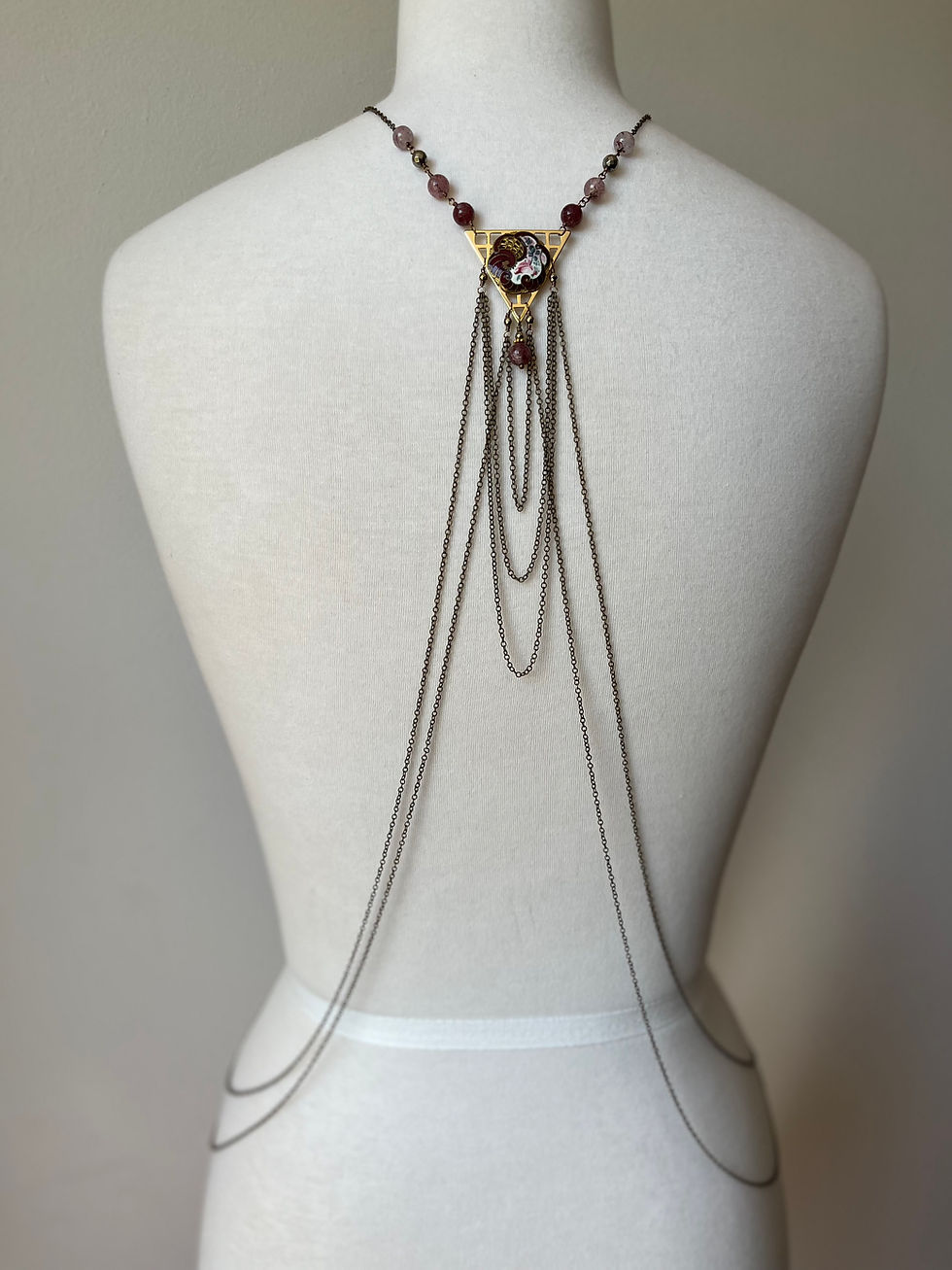Thumbnail: Victorian Enamel Button Jewelry Shrug
