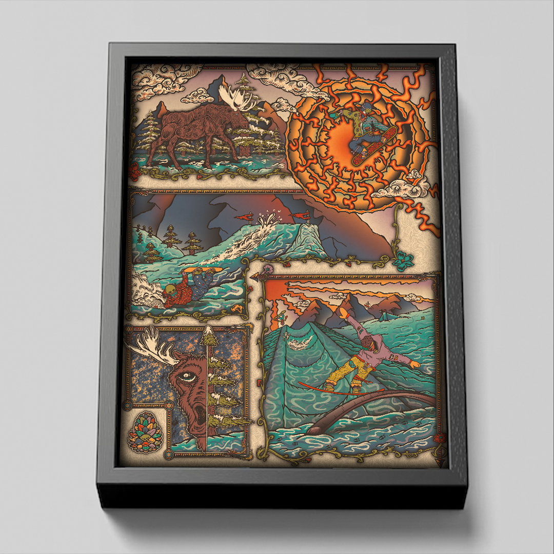 SOLAR DRIFT Framed Canvas 16x20