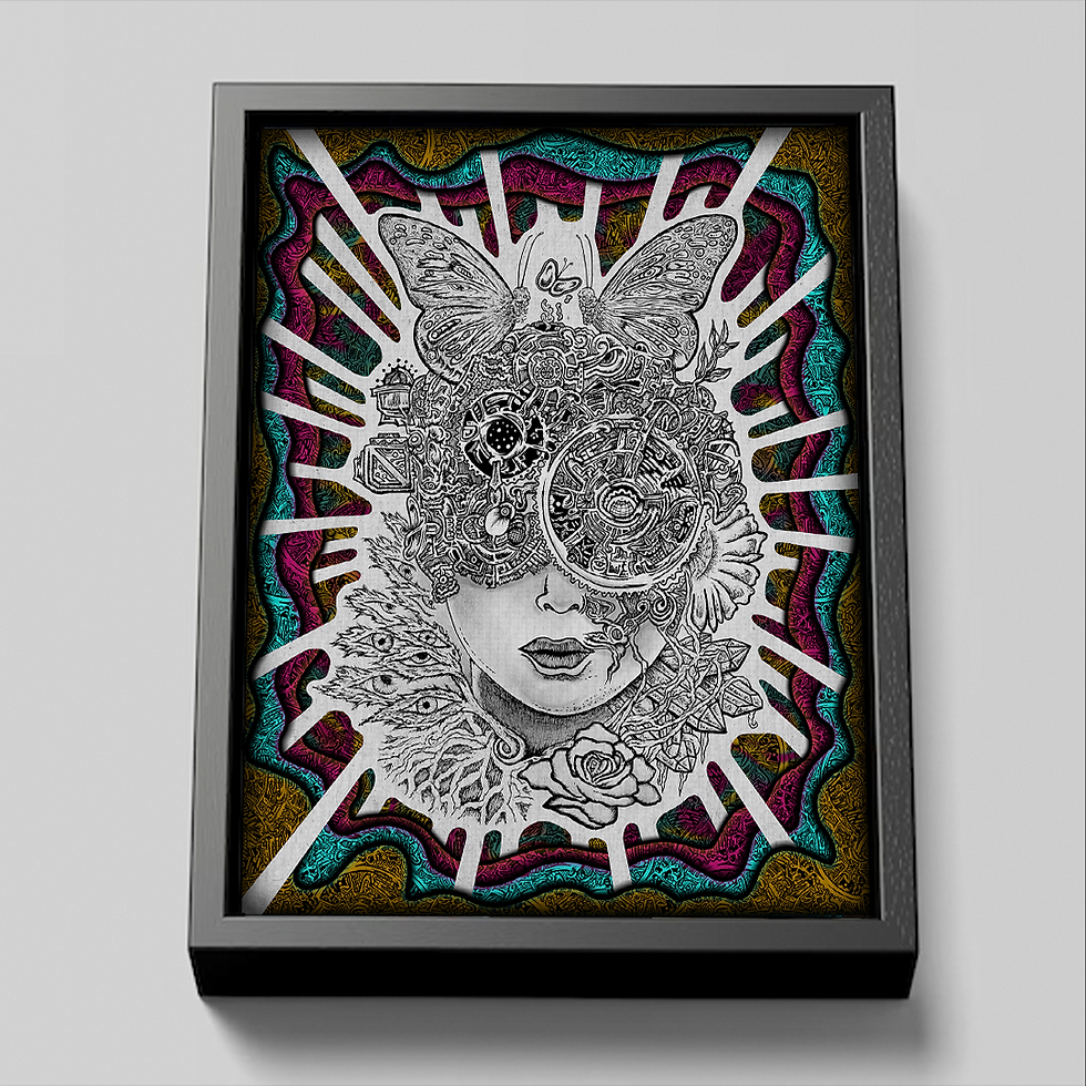 Thumbnail: NEURAL NOVELTY 24X30 FRAMED CANVAS - HAND SIGNED AND NUMBERED - LIMITED 25 RUN