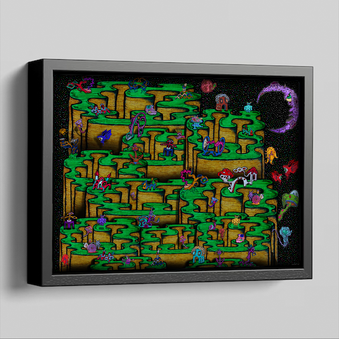 WONDER LANDS 24X30 FRAMED CANVAS - HAND SIGNED AND NUMBERED - LIMITED 25 RUN