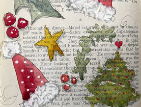 Vintage Book Christmas Art Journal
