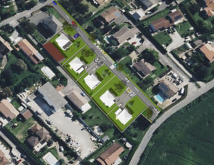 Photo du projet d'aménagement Les Sources du Lavoir sur un terrain à bâtir à Agnin