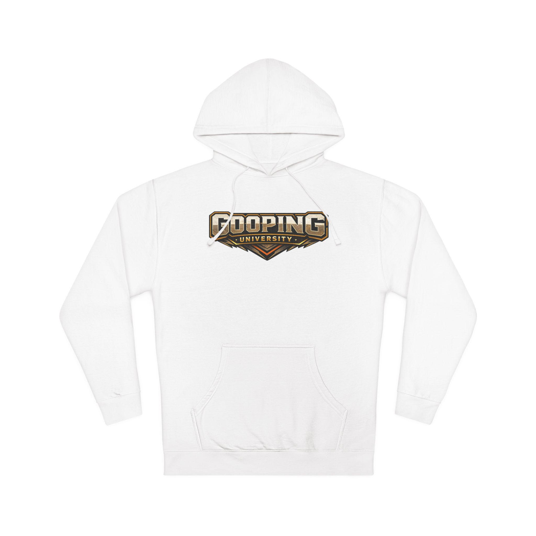 Gooping University Logo Hoodie | Gaming Emblem Graphic Hooded Sweatshirt