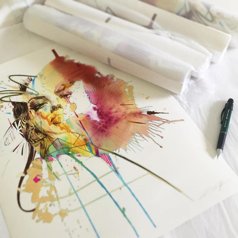Neon Tears by Carne Griffiths