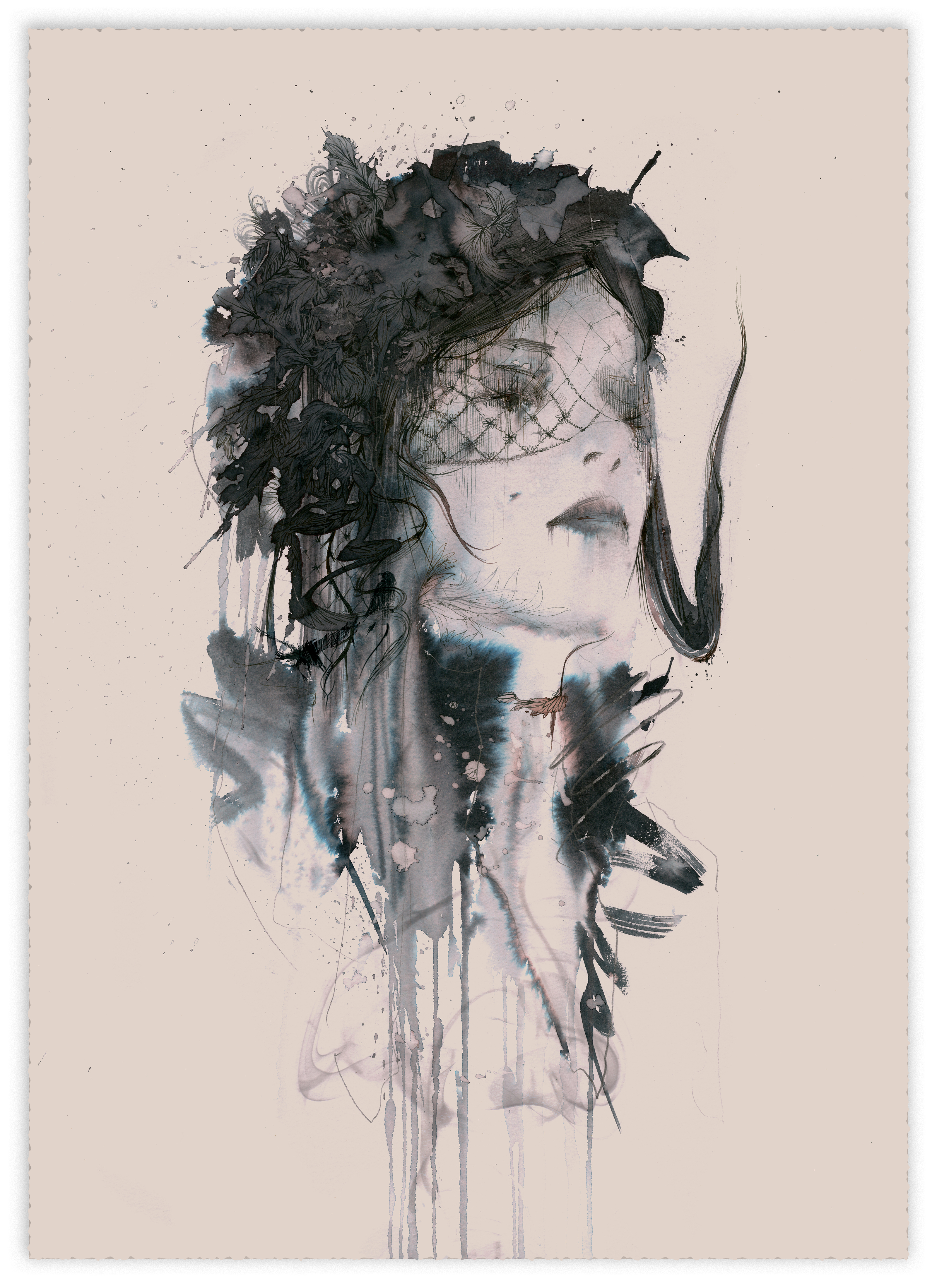 Woman in Black by Carne Griffiths