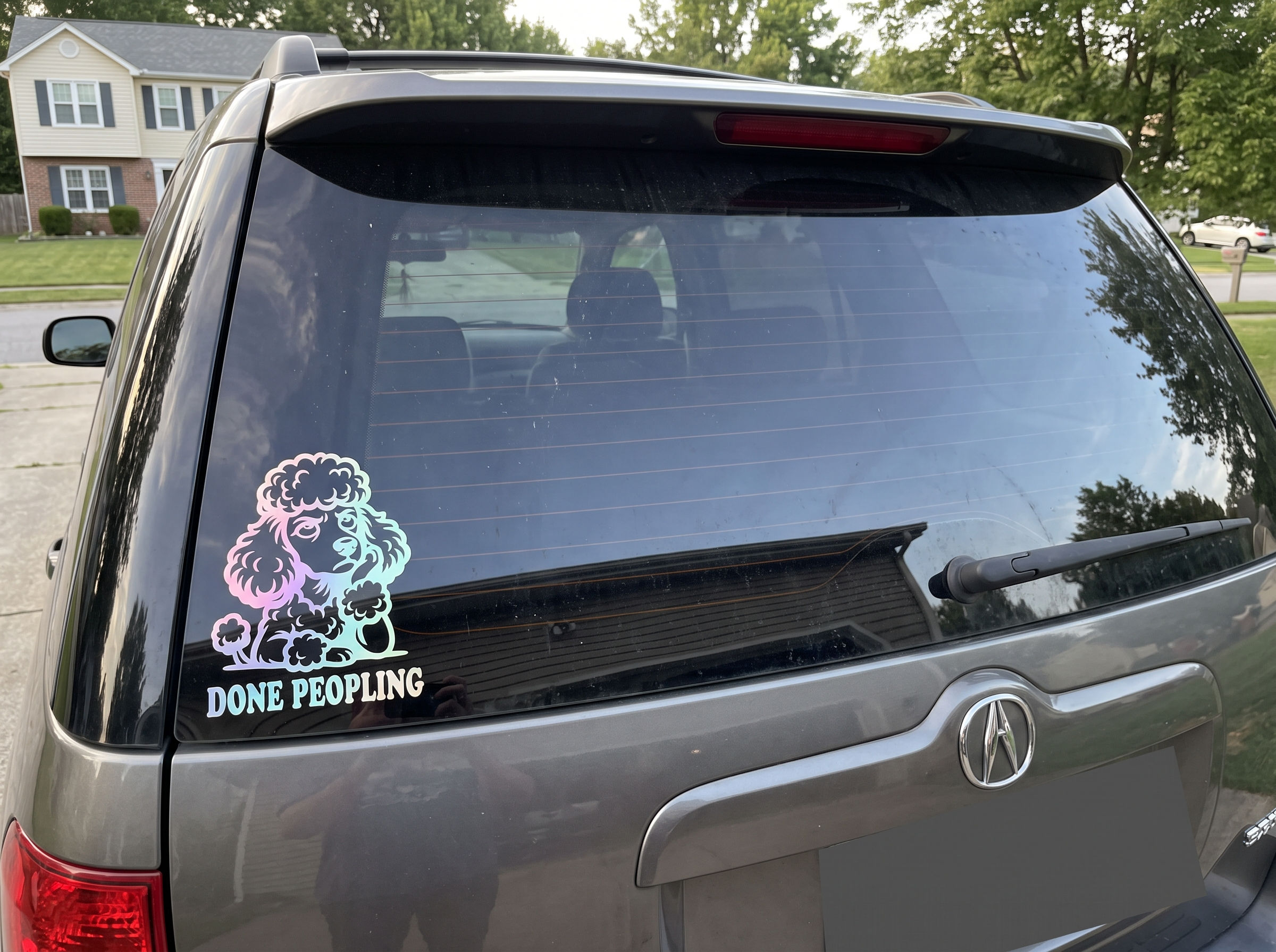 Done Peopling Poodle Vinyl Decal 09