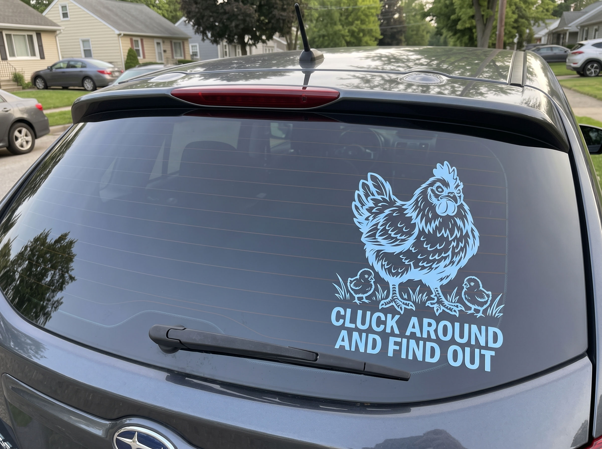 Cluck Around And Find Out Vinyl Decal 08