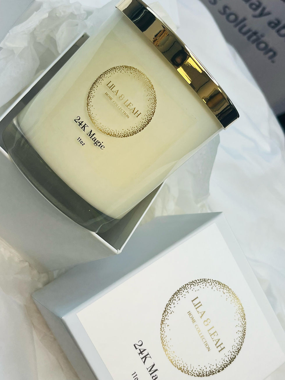 Thumbnail: 24K Magic Candle – 11oz | LILA & LEAH HOME COLLECTION | $49.95