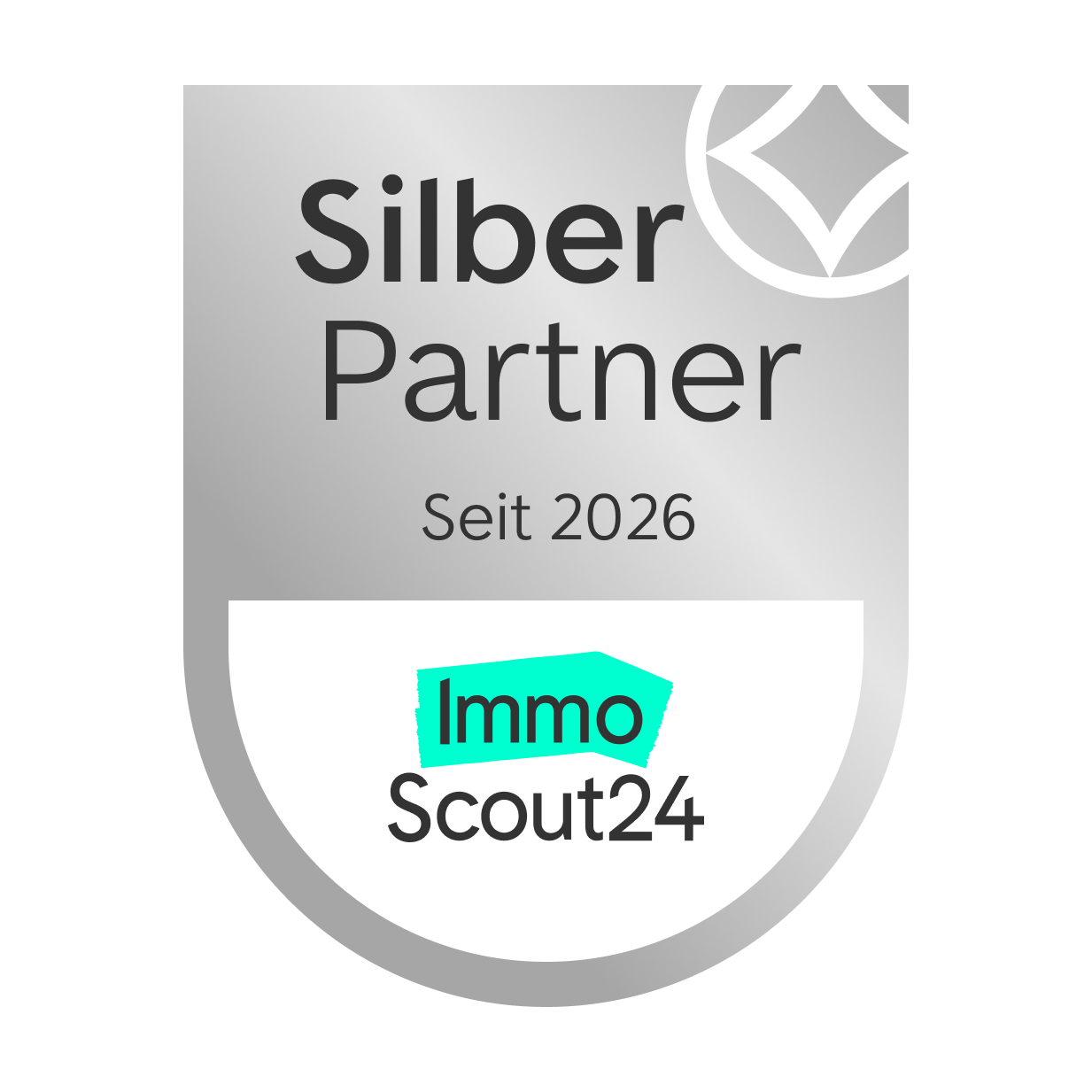 Siegel: ImmoScout24 Silber Partner seit 2026