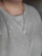 Model wearing necklace