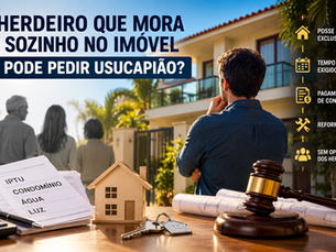 Herdeiro que mora sozinho em imóvel de família e possíveis requisitos para usucapião de imóvel de herança