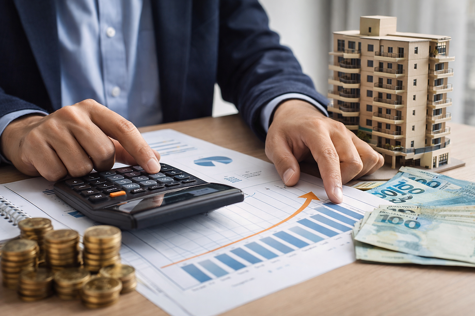 Análise para investir em imóveis no Rio de Janeiro com calculadora e gráfico de rentabilidade