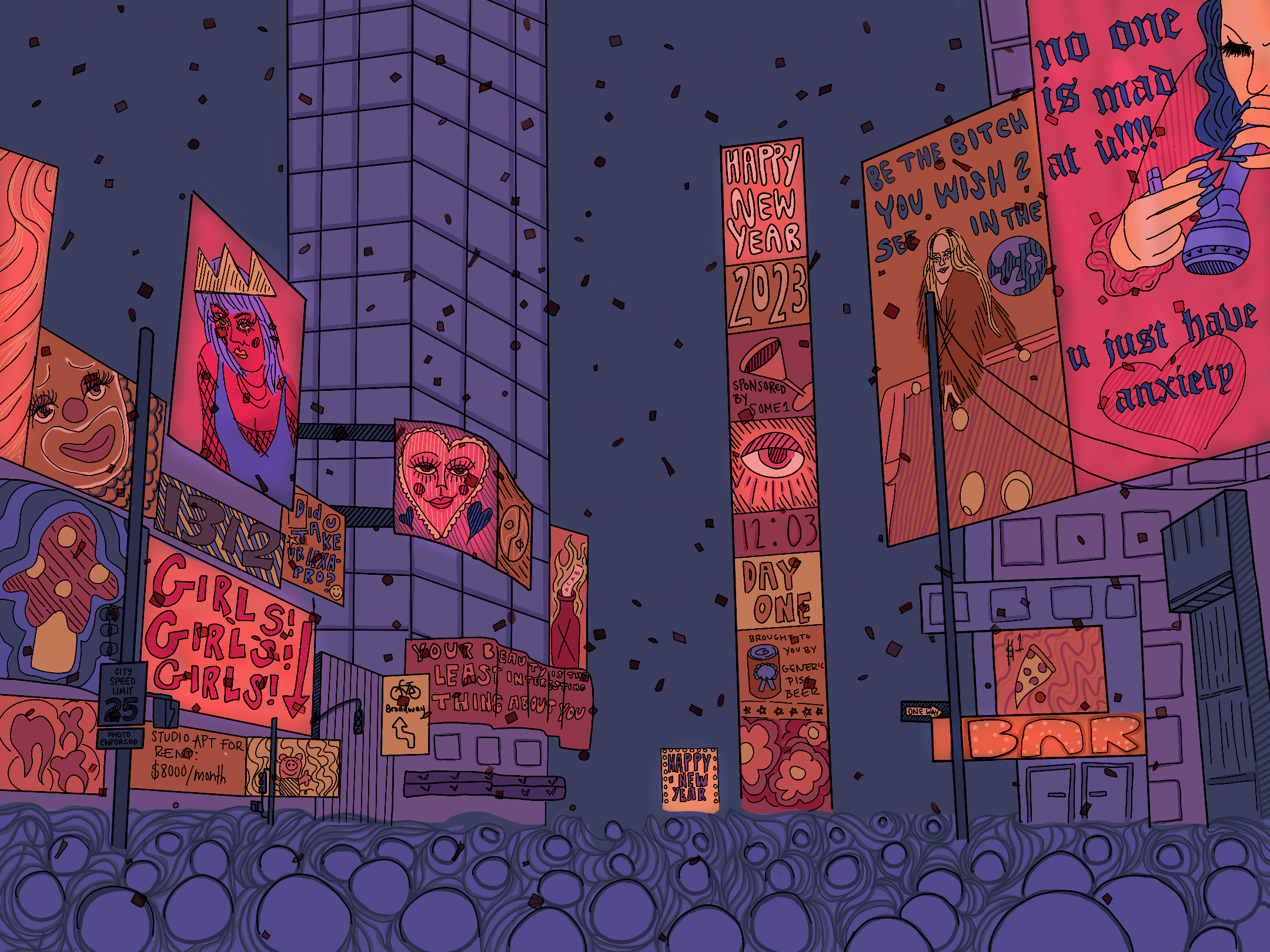 Times Square Gif. Spring 2021. Digital.