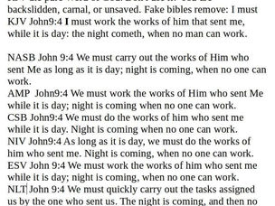 Why Do Modern Versions Use “We” Rather than “I” in John 9:4?
