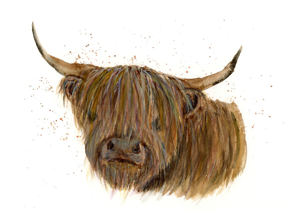 Hamish the Hairy Highlander - Original Watercolour