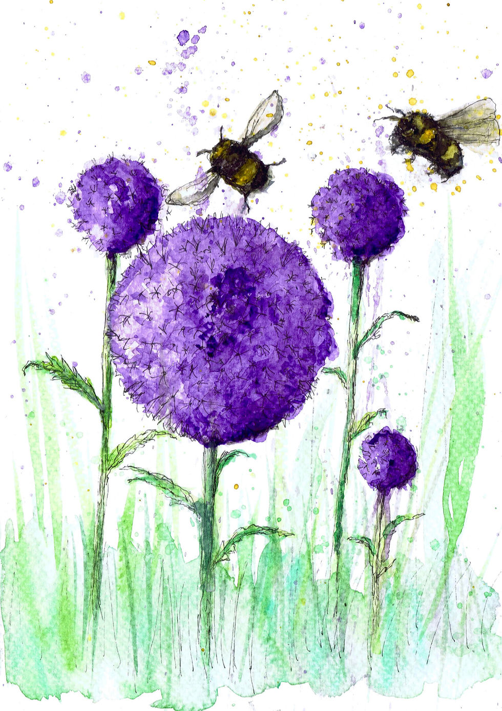 Thistle Do Too - Ink & Watercolour Original