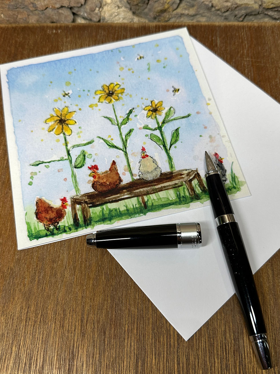Thumbnail: A Day in the Sun - Large Square Greetings Card