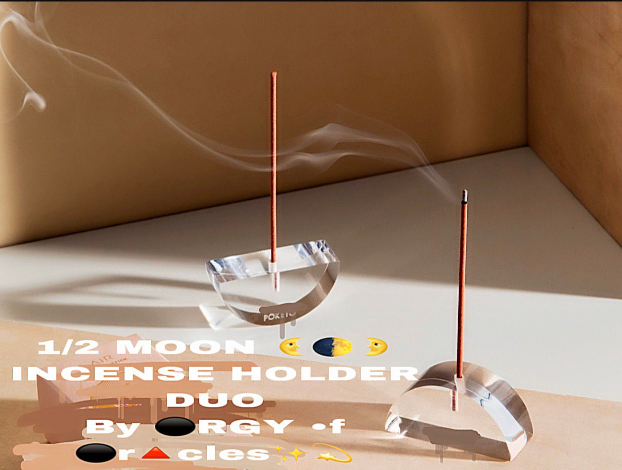 1/2 MOON 🌜🌓🌛 INCENSE HOLDER DUO 