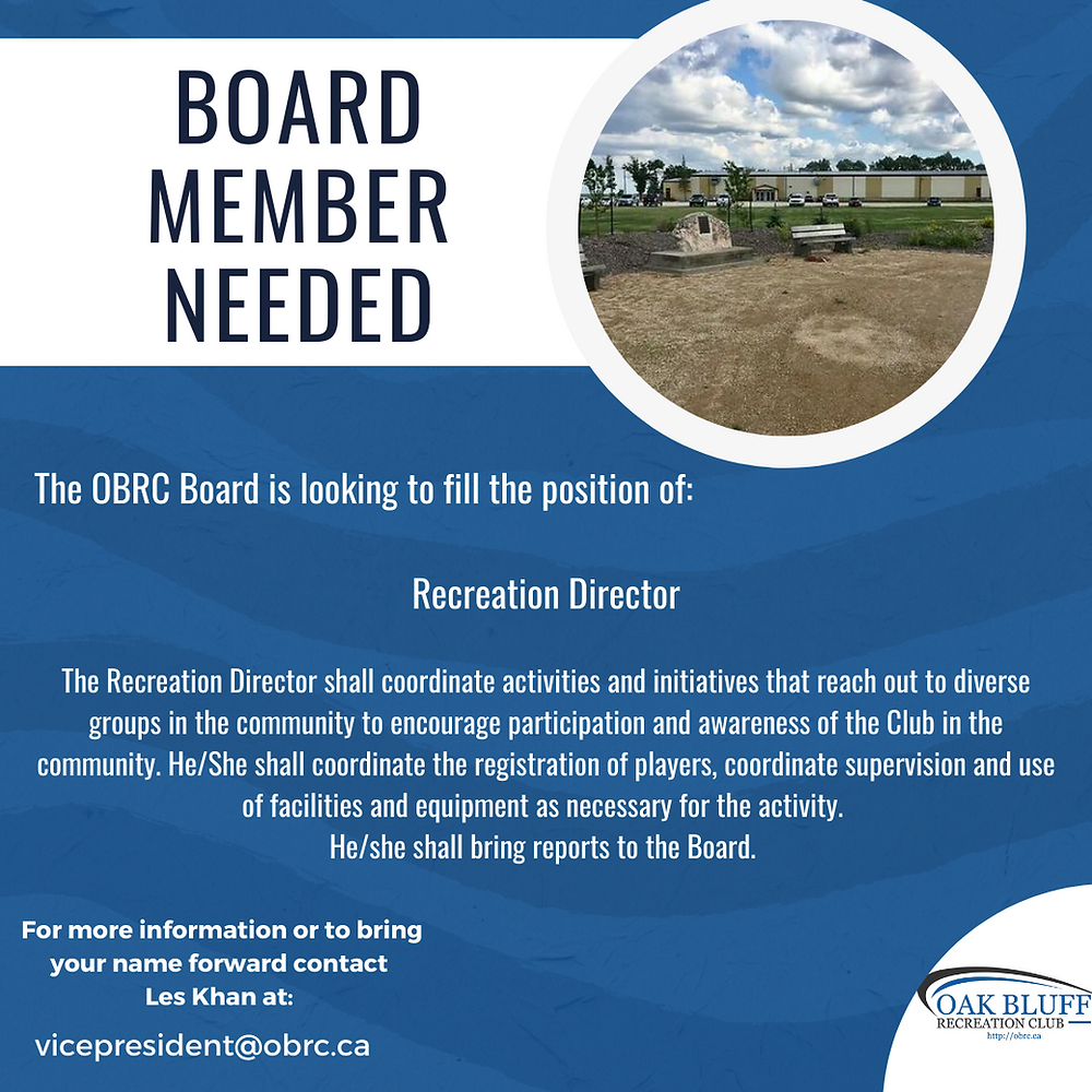 Board Member Position Open - Recreation Director