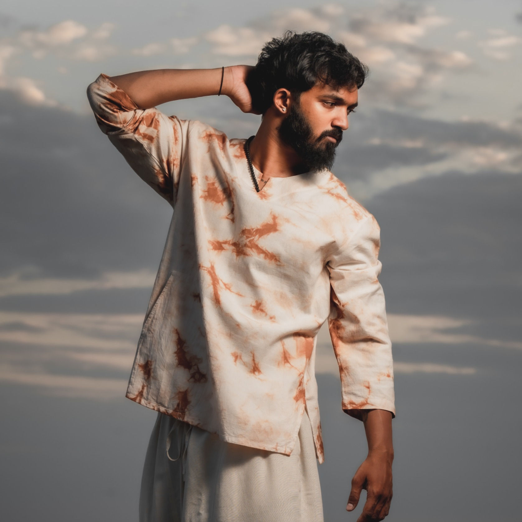 LA COSMO YOGA KURTA NATURAL DYE UNISEX