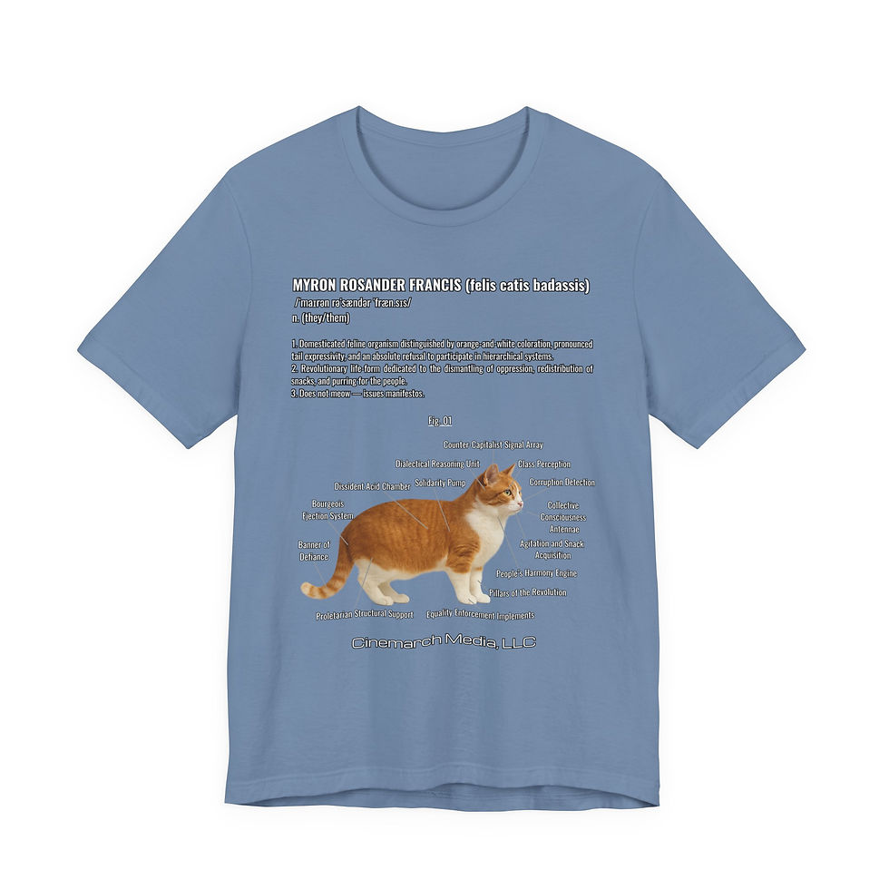 Thumbnail: Myron the Revolutionary Cat T-Shirt | Anatomy of a Comrade Graphic Tee