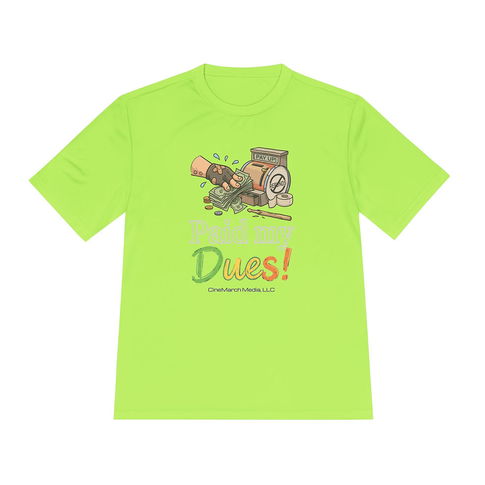 Thumbnail: Paid My Dues Performance Moisture-Wicking T-Shirt | Drum Corps Marching Tee 
