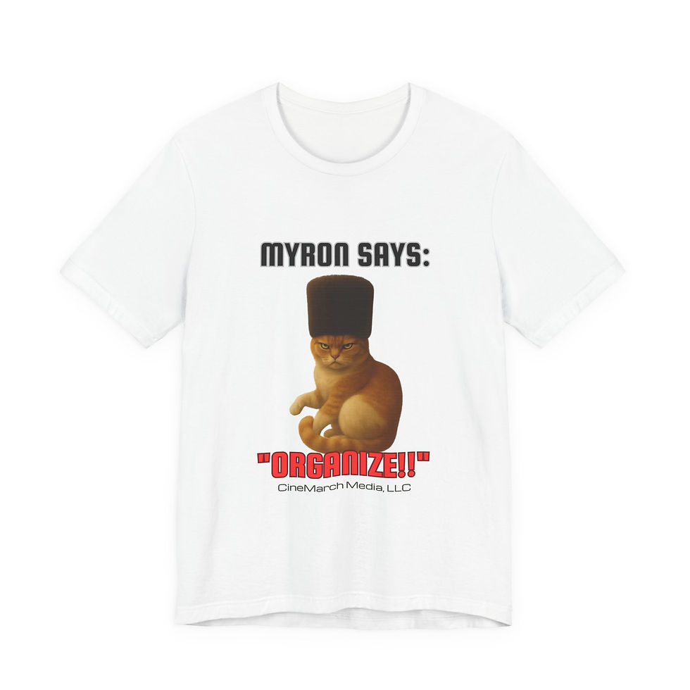 Thumbnail: Myron Says: Organize!! Tee