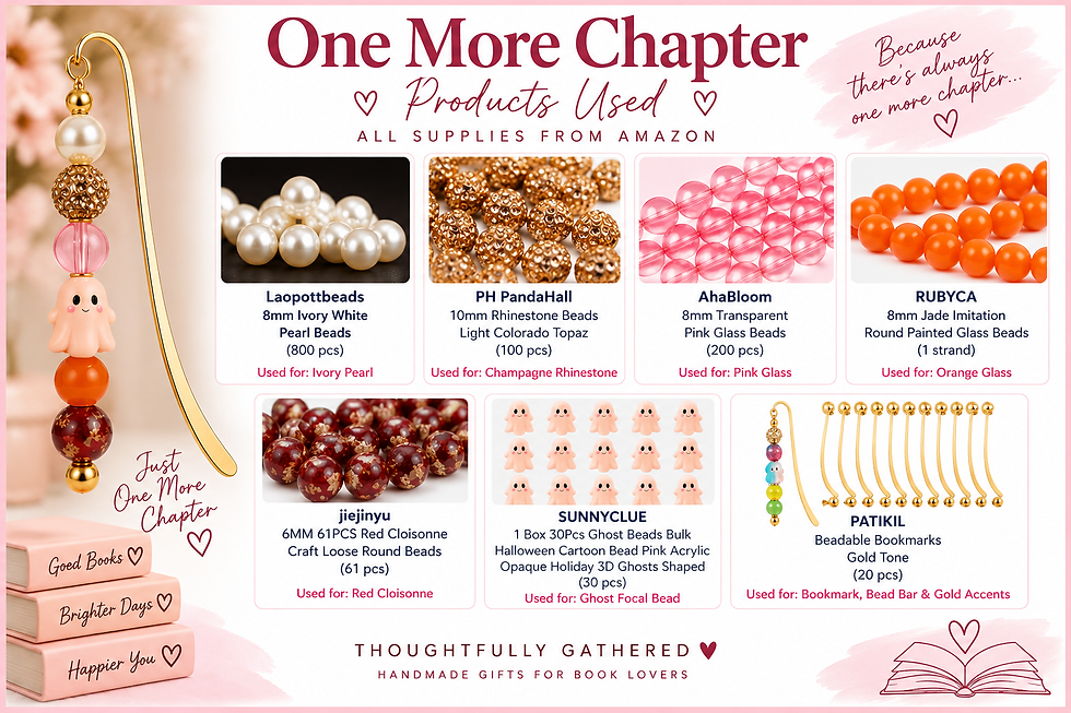 Thumbnail: One More Chapter Signature Beaded Bookmark