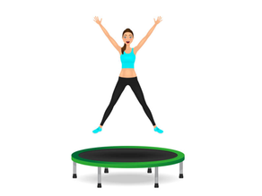 Schwingen auf dem Trampolin