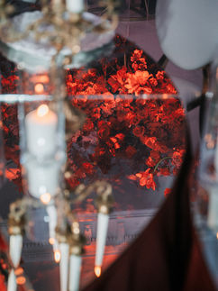 Party at the end of the carnival photoshoot Bledow decorations with roses