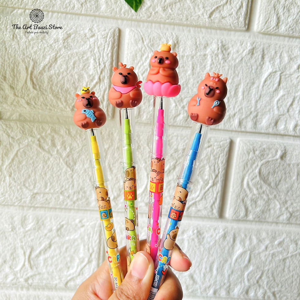 teddy bear push lead pencil with cute topper for school and journaling