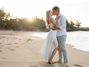 Glowy Engagement Sunset Portraits - DT Flemings, MAUI