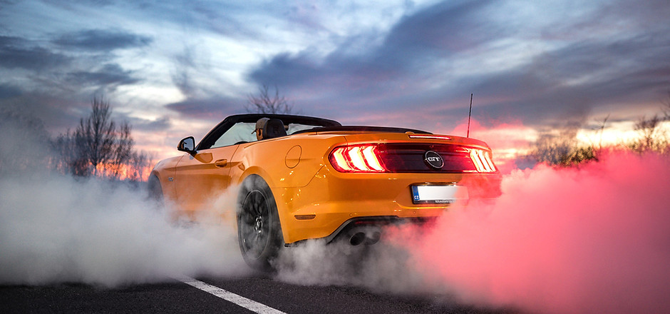 Mustang burnout ShowDrive.cz